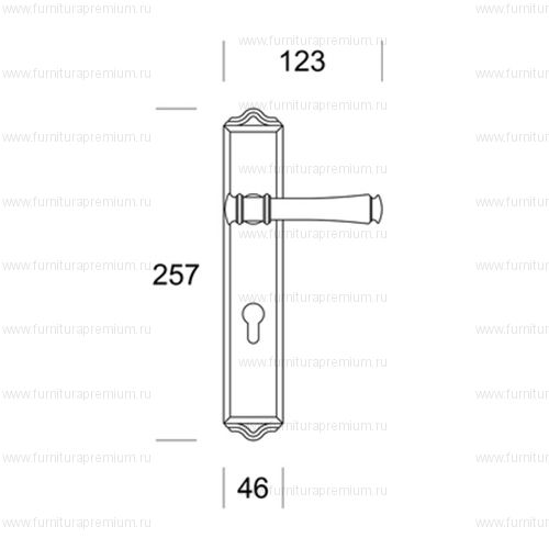 Ручка на планке Salice Paolo Fresia 3256