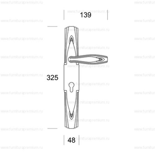 Ручка на планке Salice Paolo Medina 4206