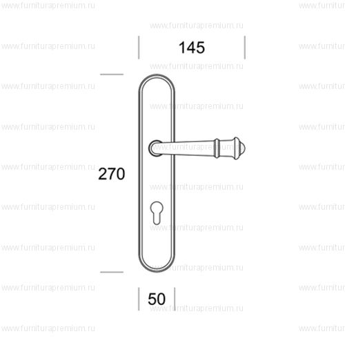 Ручка на планке Salice Paolo Tudor 2001