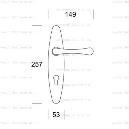 Ручка на планке Salice Paolo Timeless York 2006
