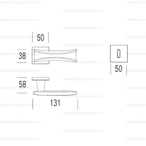 Ручка Salice Paolo Papillon 6095