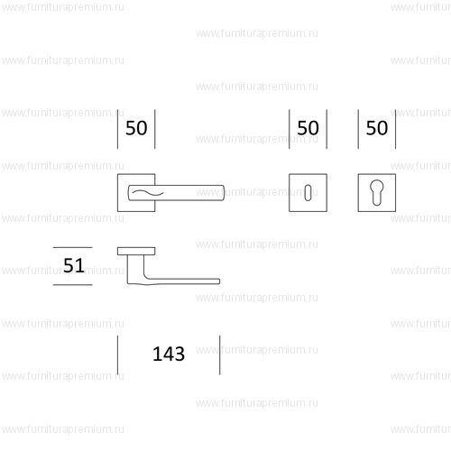 Ручка Salice Paolo Sand  SQ 6175