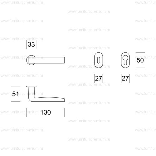 Ручка Salice Paolo Velvet C3 6210