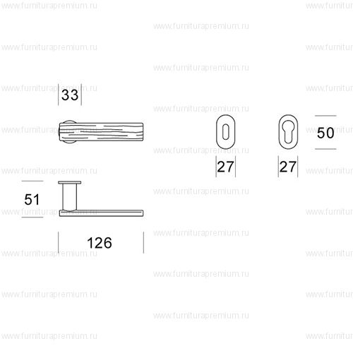Ручка Salice Paolo Wood C3 6165