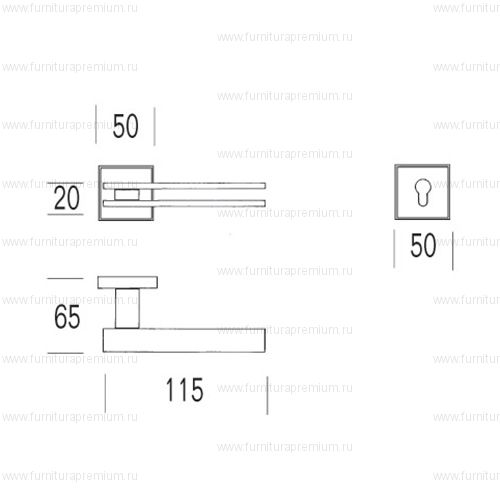 Ручка Salice Paolo Zen SQ 6080