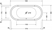 Duravit ванна Starck 190x90 700011 схема 2