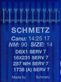 Иглы промышленные универсальные Schmetz DBx1 SERV7 №90 10 шт