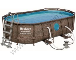 Каркасный бассейн Bestway Ротанг 56714 4,27х2,50 h1,00 м с картриджным фильтром