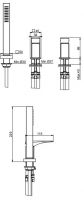 Fima carlo frattini Zeta смеситель для ванны/душа F3974/1 схема 1