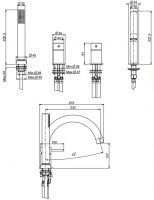 Смеситель для ванны и душа Fima carlo frattini Spillo steel F3074INOX схема 1