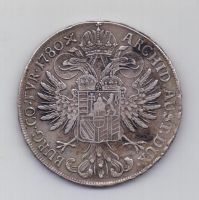 1 талер 1780 года AUNC Гюнцбург Австрия