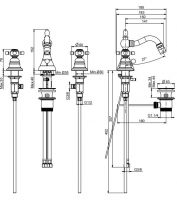Fima carlo frattini Elizabeth/Epoque смеситель для биде F5082 схема 1