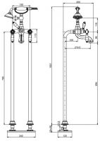 Смеситель для ванны и душа Fima carlo frattini Herend F5404/4 схема 1