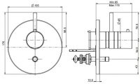 Fima carlo frattini Fimatherm смеситель для ванны/душа F4039X2 схема 1