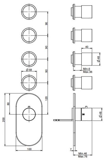 Fima carlo frattini Fimatherm смеситель для ванны/душа F3253X4 ФОТО