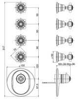 Fima carlo frattini Fimatherm смеситель для ванны/душа F5113X4 схема 1