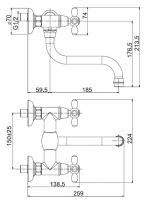 Fima carlo frattini Kitchen смеситель для кухни F5006 схема 1