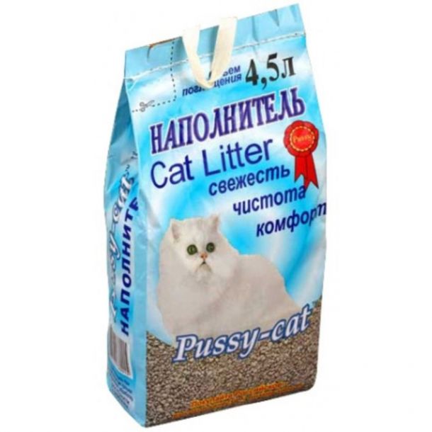 Наполнитель для кошек Pussy-Cat Впитывающий цеолитовый  4,5л