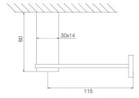 Fima - carlo frattini Quadra держатель для туалетной бумаги F6025/1 схема 1