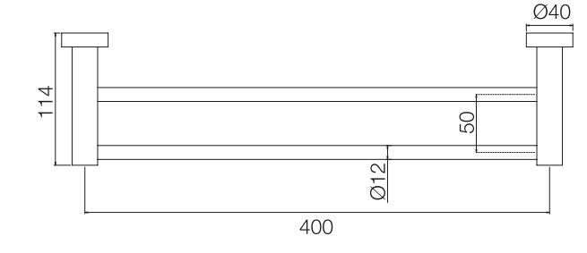 Fima - carlo frattini Rotola - двойной полотенцедержатель F6001/40 схема 1