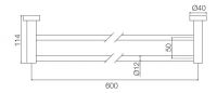 Двойной полотенцедержатель Fima - carlo frattini Rotola F6001/60 схема 1