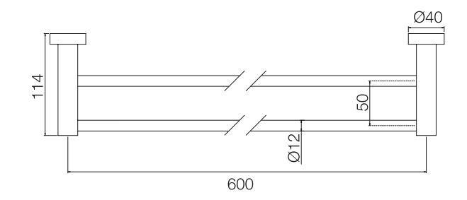 Двойной полотенцедержатель Fima - carlo frattini Rotola F6001/60 схема 1