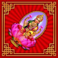 САЛФЕТКА ДЕНЕЖНАЯ "БОГИНЯ ПРОЦВЕТАНИЯ - ЛАКШМИ", 15Х15 см, 4 шт в упак