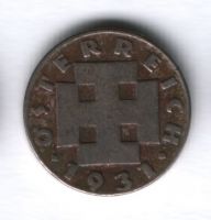 5 грошей 1931 года Австрия