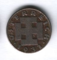 5 грошей 1931 года Австрия