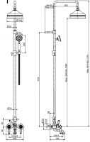 Fima - carlo frattini Herend стойка душевая с тропическим душем F5404/2 схема 1