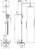 Fima - carlo frattini Serie 2 стойка душевая с тропическим душем F3205/2 схема 1