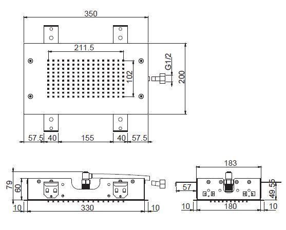 Тропический душ Fima - carlo frattini Wellness F2805 35х20 ФОТО