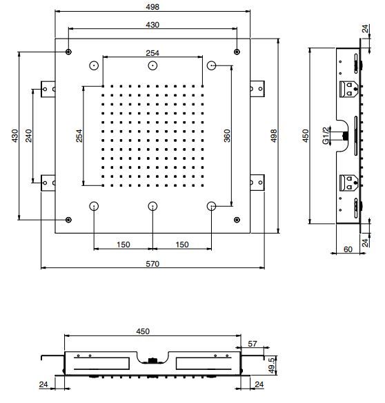 Тропический душ Fima - carlo frattini Wellness F2901 50х50 схема 1