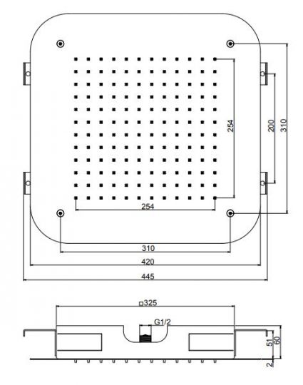 Тропический душ Fima - carlo frattini Wellness F2417 42х42 ФОТО