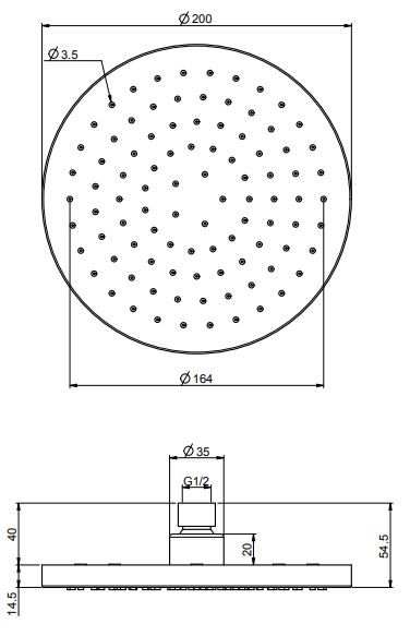 Лейка для верхнего душа Fima - carlo frattini Wellness F2267/2 20х20 ФОТО