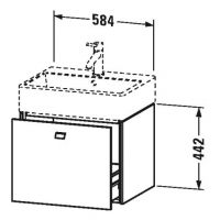 Тумба под раковину Duravit Brioso BR 4053 58,4x45,9 схема 1