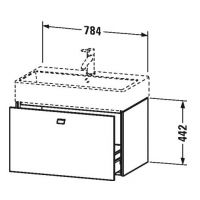 Тумба под раковину Duravit Brioso BR 4055 78,4x45,9 схема 1