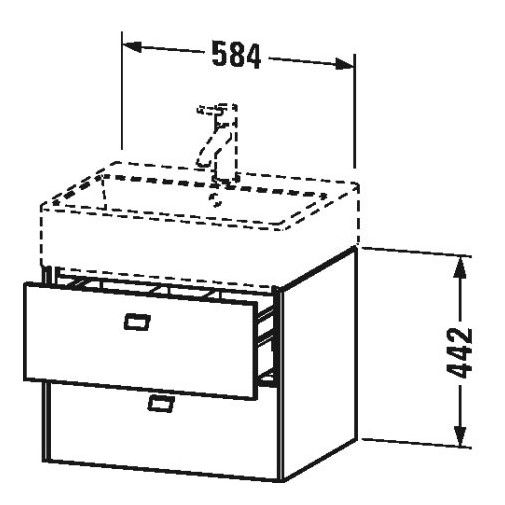 Тумба под раковину Duravit Brioso BR 4153 58,4x45,9 ФОТО