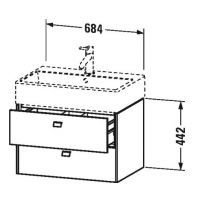 Тумба под раковину Duravit Brioso BR 4154 68,4x45,9 схема 2