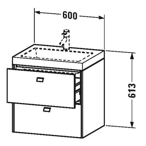 Тумба под раковину Duravit Brioso BR 4605 N/O/T 60x48 ФОТО