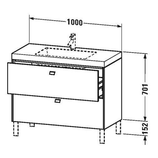 Тумба под раковину Duravit Brioso BR 4702 N/O/T 100x48 ФОТО