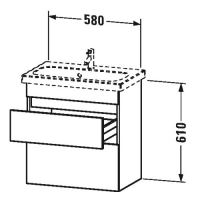 Тумба под раковину Duravit DuraStyle DS 6479 58x 36,8 схема 1