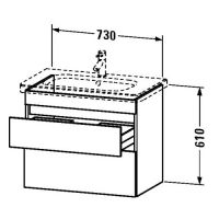Тумба под раковину Duravit DuraStyle DS 6499 73x36,8 схема 1