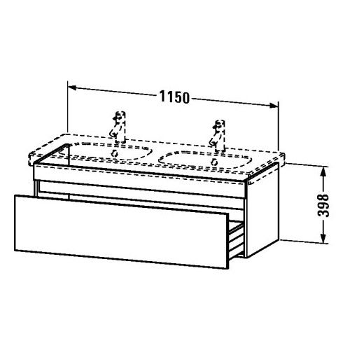 Тумба под раковину Duravit DuraStyle DS 6386 115x45,3 ФОТО