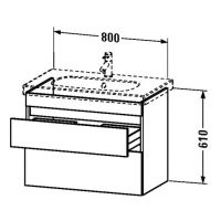 Тумба под раковину Duravit DuraStyle DS 6484 80x45,3 схема 1