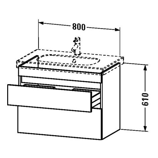 Тумба под раковину Duravit DuraStyle DS 6484 80x45,3 ФОТО