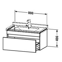 Тумба под раковину Duravit DuraStyle DS 6388 80x47 схема 1