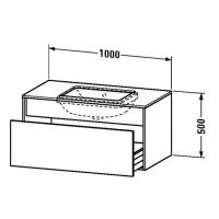 Тумба под раковину Duravit DuraStyle DS 6884 100x55 схема 1