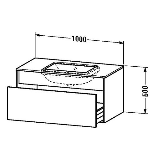 Тумба под раковину Duravit DuraStyle DS 6884 100x55 схема 1