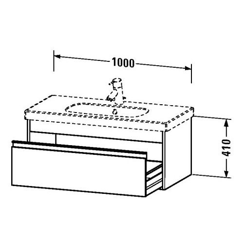 Тумба под раковину Duravit Ketho KT 6668 100x45,5 схема 1